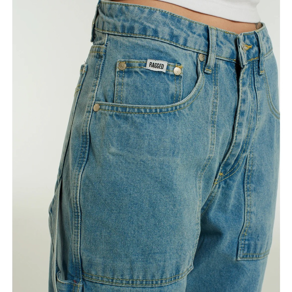 Ragged priest jeans - Mid blue combat